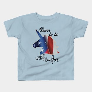 Born to be wild and free Kids T-Shirt